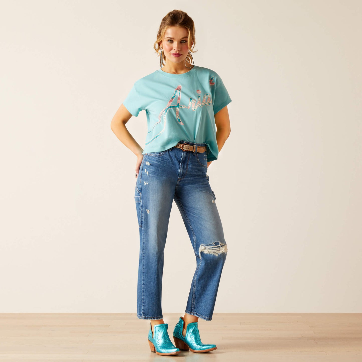 ARIAT WOMENS ULTRA HIGH RISE TOMBOY CARPENTER  ALASKA STRAIGHT JEAN