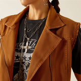 ARIAT WOMEN'S HARLEY VEST - TOBACCO BROWN