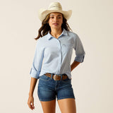 ARIAT WOMEN'S VENTTEK STRETCH SHIRT - CHAMBRAY BLUE