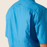 ARIAT MENS VENTTEK SHORT SLEEVE CLASSIC FIT SHIRT - BRILLIANT BLUE