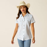 ARIAT WOMEN'S VENTTEK SHORT SLEEVE SHIRT - DISTRESSED STRIPE