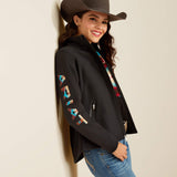 ARIAT WOMEN'S NEW TEAM SOFTSHELL JACKET - BLACK|SERRANO SOUTHWEST PRINT