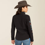 ARIAT WOMEN'S NEW TEAM SOFTSHELL JACKET - BLACK|SERRANO SOUTHWEST PRINT