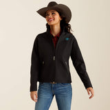 ARIAT WOMEN'S NEW TEAM SOFTSHELL JACKET - BLACK|SERRANO SOUTHWEST PRINT