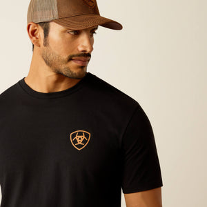 ARIAT MENS EAGLE FREEDOM SHORT SLEEVE TSHIRT - BLACK