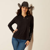 ARIAT WOMEN'S LAGUNA 2.0 1/4 ZIP TOP - BLACK