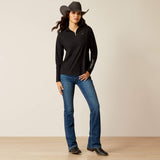 ARIAT WOMEN'S LAGUNA 2.0 1/4 ZIP TOP - BLACK