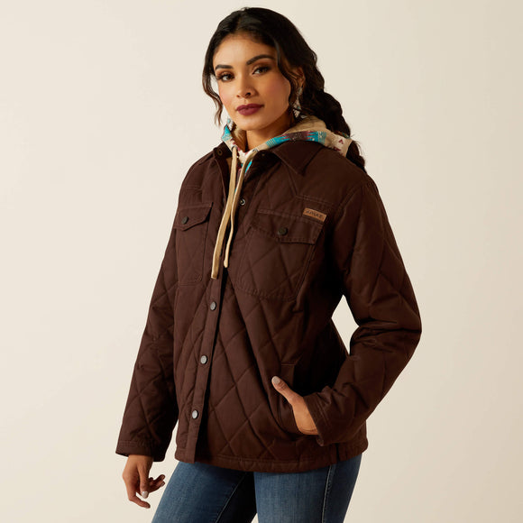 ARIAT WOMEN'S GRIZZLY QUILTED BARN JACKET - MOLE