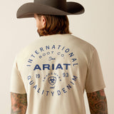 ARIAT MENS STAMPED SEAL T-SHIRT - NATURAL