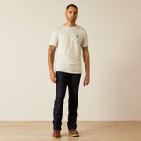 ARIAT MENS RODEO PROUD T-SHIRT - OATMEAL HEATHER