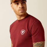 ARIAT MENS EAGLE AND SNAKE TSHIRT - CRIMSON BLACK HEATHER