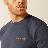 ARIAT MENS EAGLE ROCK TSHIRT -  NAVY HEATHER