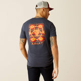 ARIAT MENS EAGLE ROCK TSHIRT -  NAVY HEATHER