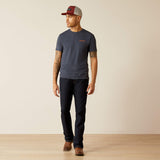 ARIAT MENS EAGLE ROCK TSHIRT -  NAVY HEATHER