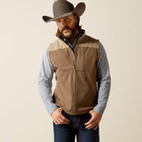 ARIAT MENS WYATT SOFTSHELL VEST - MAJOR BROWN|BRINDLE