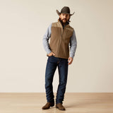 ARIAT MENS WYATT SOFTSHELL VEST - MAJOR BROWN|BRINDLE