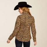 ARIAT WOMEN'S NEW TEAM SOFTSHELL PRINT JACKET - LILA LEOPARD