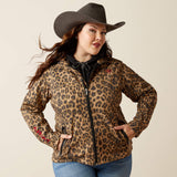 ARIAT WOMEN'S NEW TEAM SOFTSHELL PRINT JACKET - LILA LEOPARD