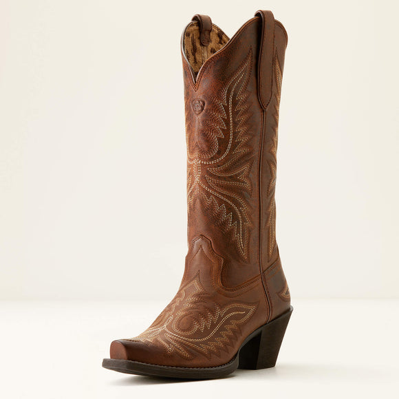 ARIAT WOMEN'S ROUND UP COLLINS WESTERN BOOT - RAFTER TAN