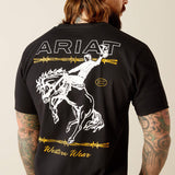 ARIAT MENS WESTERN WEAR TSHIRT - BLACK