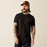 ARIAT MENS WESTERN WEAR TSHIRT - BLACK