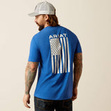 ARIAT MENS FREEDOM SHORT SLEEVE TSHIRT - ROYAL HEATHER