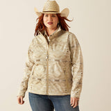 ARIAT WOMEN'S NEW TEAM SOFTSHELL PRINT JACKET - SANDSTONE SOUTHWEST PRINT