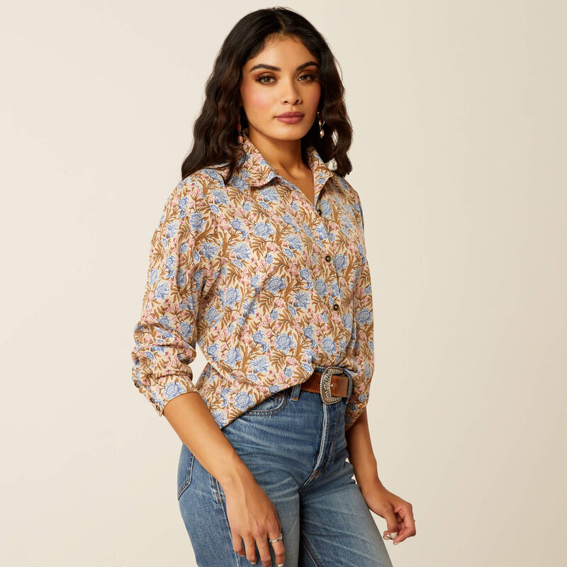 ARIAT WOMEN'S HOMESTYLE  BUTTON DOWN LONG SLEEVE SHIRT - PRAIRIE FLORAL