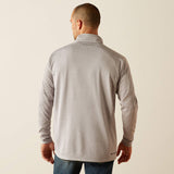 ARIAT MENS HEX FLEECE 1/2 ZIP BASELAYER - SILVER SCONCE