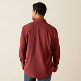 ARIAT MENS VENTTEK OUTBOUND CLASSIC FIT SHIRT - RED MAHOGANY