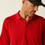 ARIAT MENS AC POLO - HAUTE RED