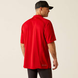 ARIAT MENS AC POLO - HAUTE RED