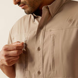 ARIAT MENS VENTTEK CLASSIC FIT SHIRT - TAUPE GREY