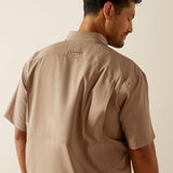 ARIAT MENS VENTTEK CLASSIC FIT SHIRT - TAUPE GREY