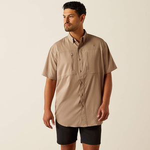 ARIAT MENS VENTTEK CLASSIC FIT SHIRT - TAUPE GREY