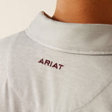 ARIAT MENS TEAM LOGO POLO - SILVER MAROON