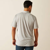 ARIAT MENS TEAM LOGO POLO - SILVER MAROON