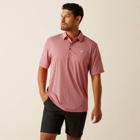 ARIAT MENS ALL OVER PRINT POLO - SCOOTER