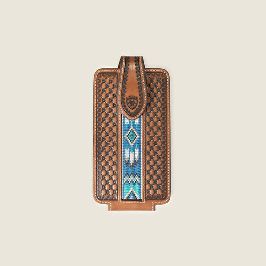 ARIAT CELL CASE SOUTHWEST INLAY PRINT - BROWN