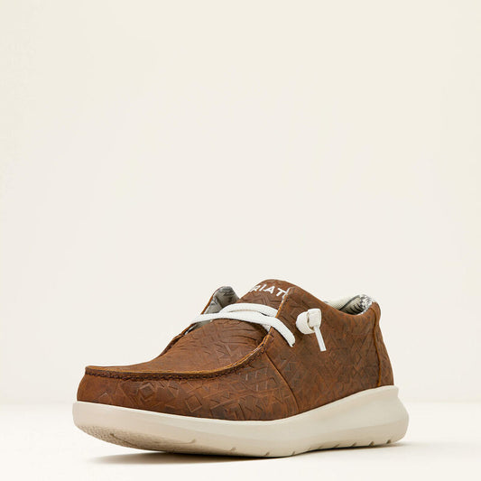 ARIAT MENS HILO SHOE - MAHOGANY BLANKET EMBOSS