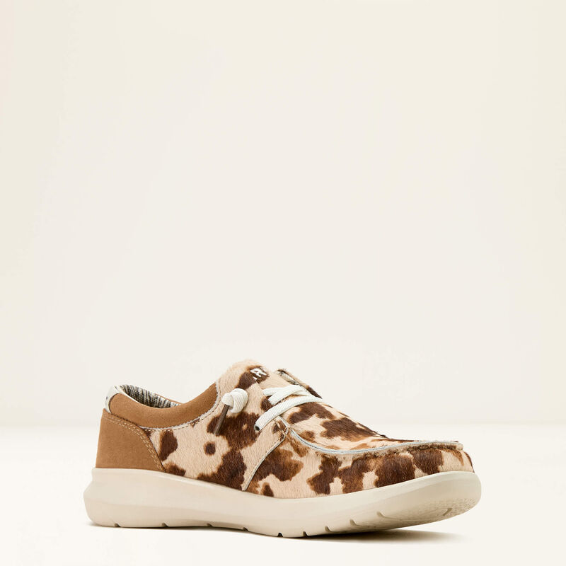 ARIAT WOMEN'S HILO TAN AND WHITE BRINDLE HAIR ON|DARK TAN S
