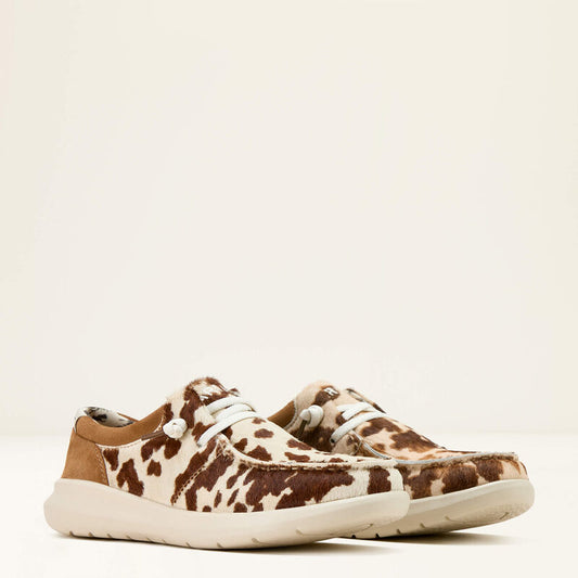 ARIAT WOMEN'S HILO TAN AND WHITE BRINDLE HAIR ON|DARK TAN S