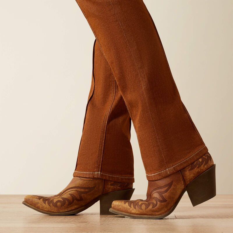 ARIAT WOMEN'S ULTRA HIGH RISE RELAXED STRAIGHT - PECAN BROWN
