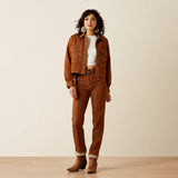 ARIAT WOMEN'S ULTRA HIGH RISE RELAXED STRAIGHT - PECAN BROWN