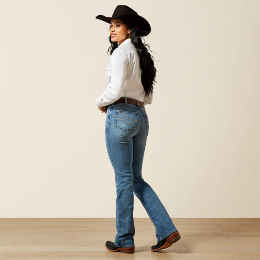 ARIAT WOMEN'S HIGH RISE ROWYN BOOT CUT JEAN - CHALLIS