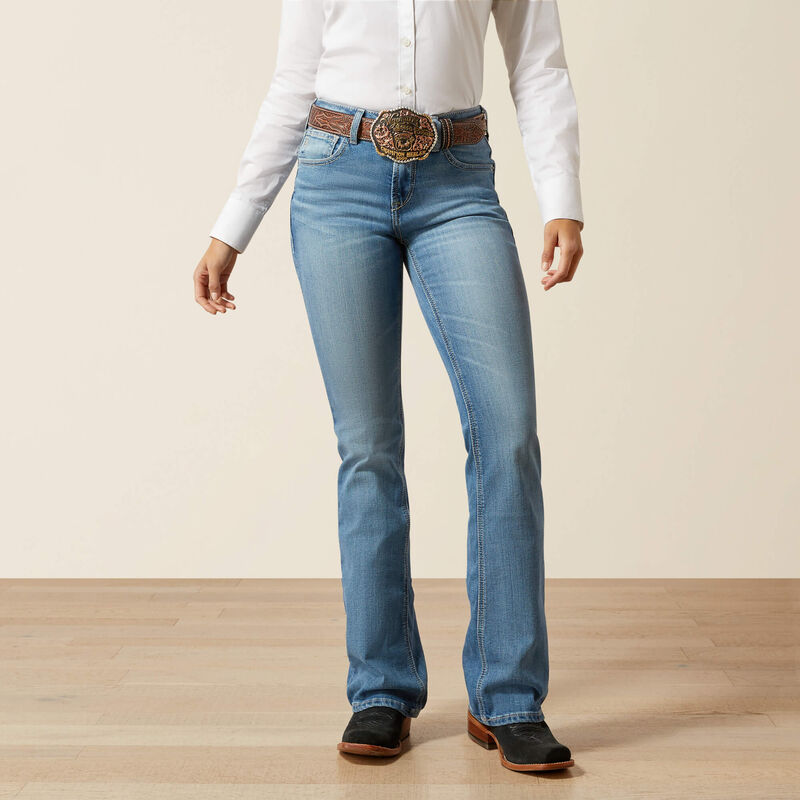 ARIAT WOMEN'S HIGH RISE ROWYN BOOT CUT JEAN - CHALLIS