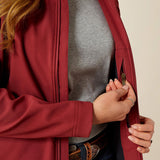 ARIAT WOMEN'S LOGO SOFTSHELL JACKET - BURNT RUSSET|STRIPE