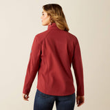ARIAT WOMEN'S LOGO SOFTSHELL JACKET - BURNT RUSSET|STRIPE