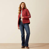 ARIAT WOMEN'S LOGO SOFTSHELL JACKET - BURNT RUSSET|STRIPE