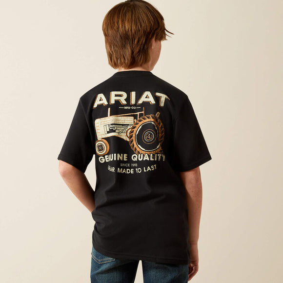 ARIAT BOYS GRAMPS TRACTOR TSHIRT - BLACK